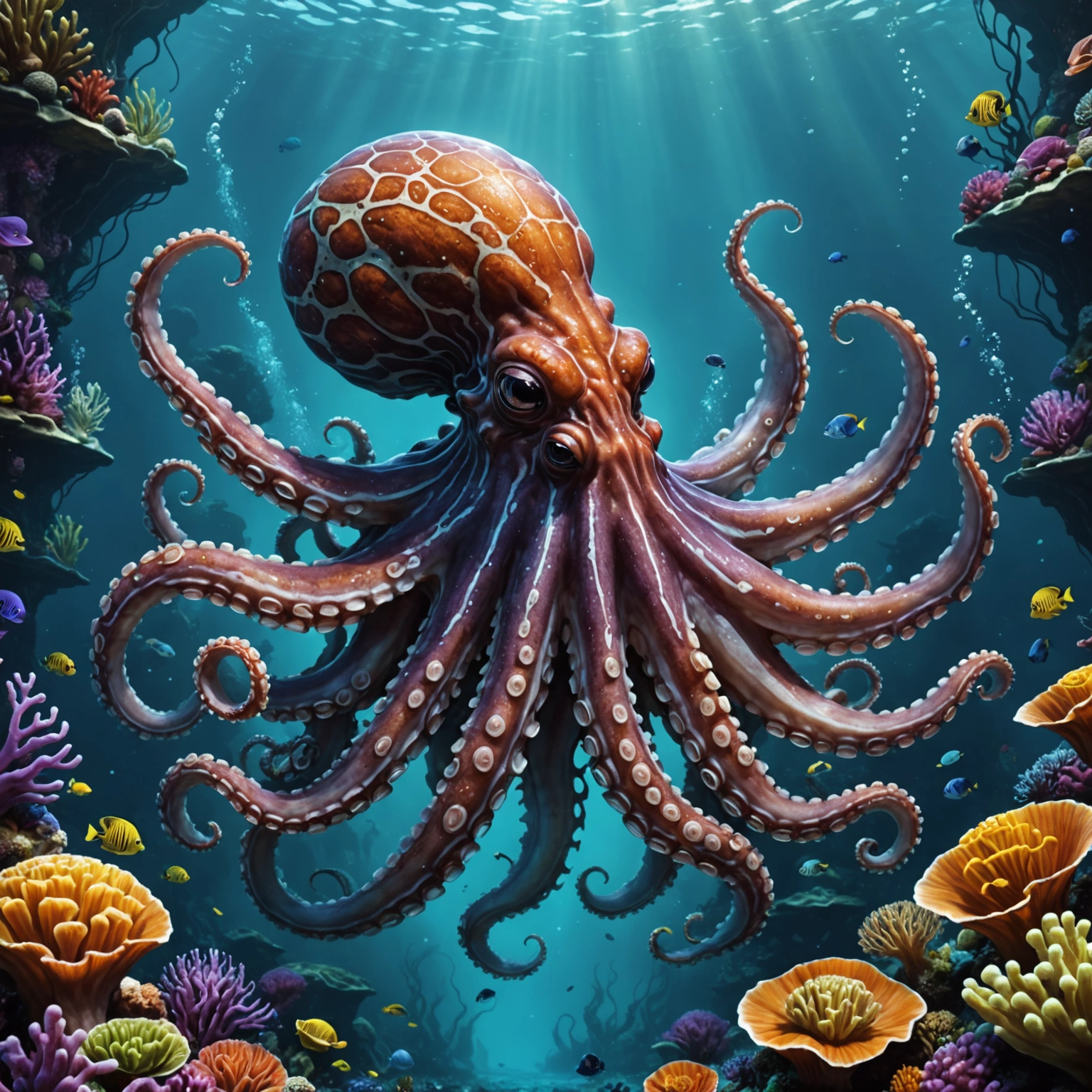 Осьминоги: Тайны морских глубин и секреты их уникального "чернильного замка"