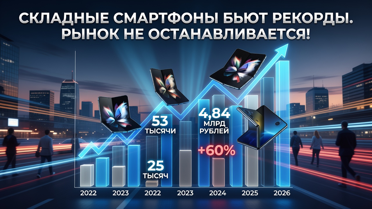 Складные смартфоны бьют рекорды. Рынок не останавливается!